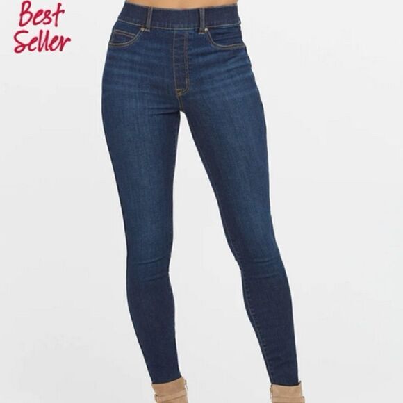 Spanx Ankle Skinny crop Jeans Medium Wash Sz S - Picture 1 of 7